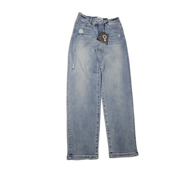 Insane Gene Hi-Rise Girlfriend Jeans Womens Size 28 Stretched Light Wash Denim - Picture 2 of 10